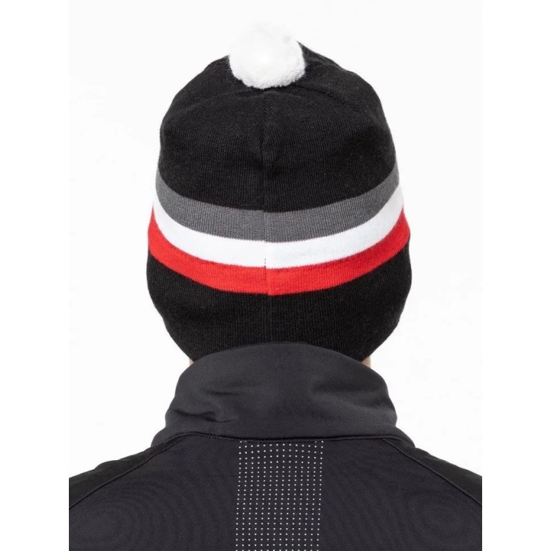 Шапка Moax Tradition Sport Stripe 23575M/10010, акрил, черный/красный, размер 58