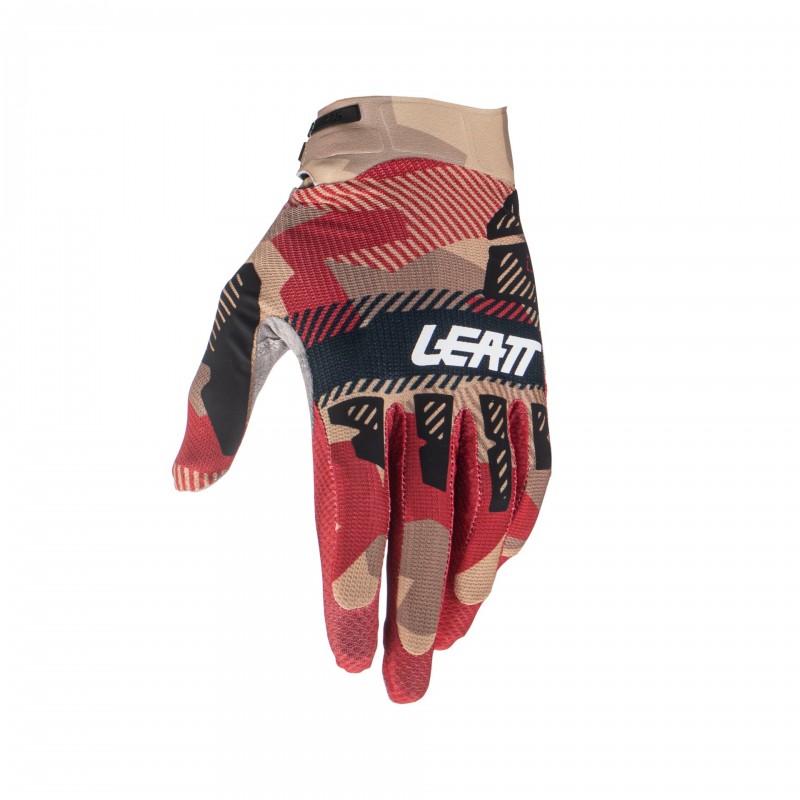 Велоперчатки Leatt Moto 2.5 X-Flow Glove RubyStone, красный/бежевый, размер XL
