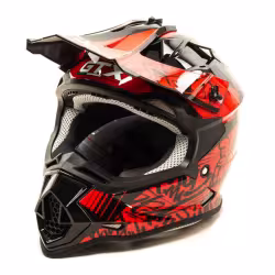 Мотошлем детский GTX 632S, черный/красный, размер М