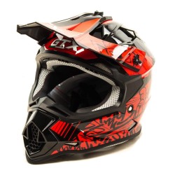 Мотошлем детский GTX 632S, черный/красный, размер М