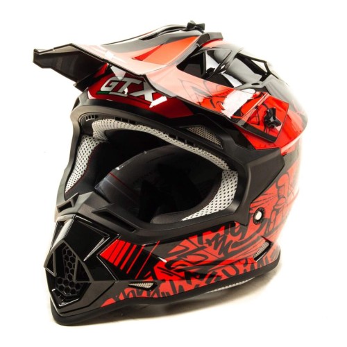 Мотошлем детский GTX 632S, черный/красный, размер М
