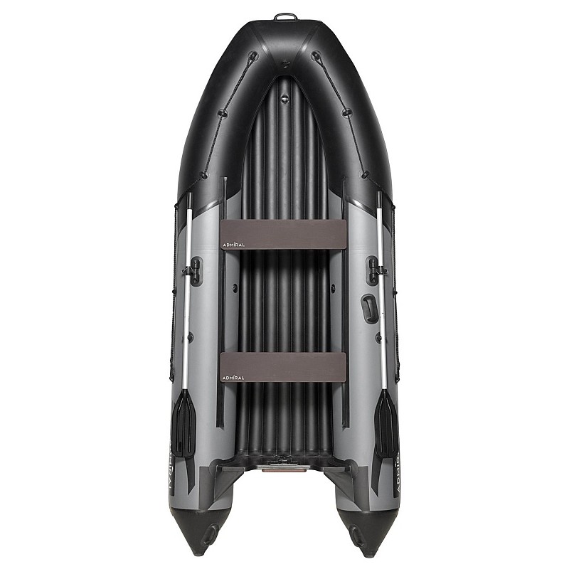 Надувная лодка ПВХ Адмирал 410, НДНД, серый