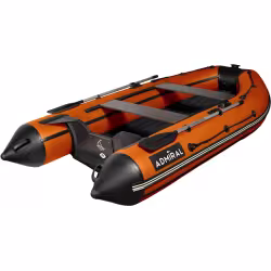 Надувная лодка ПВХ Адмирал 360, НДНД, оранжевый/черный