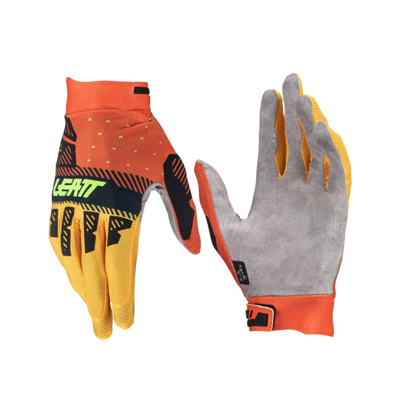 Велоперчатки Leatt Moto 2.5 X-Flow Glove Citrus, оранжевый/желтый, размер M