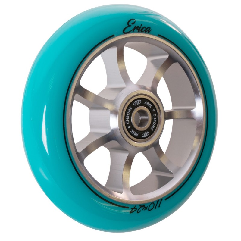 Колесо для самоката Tech Team Erica emerald, 110 мм, бирюзовый