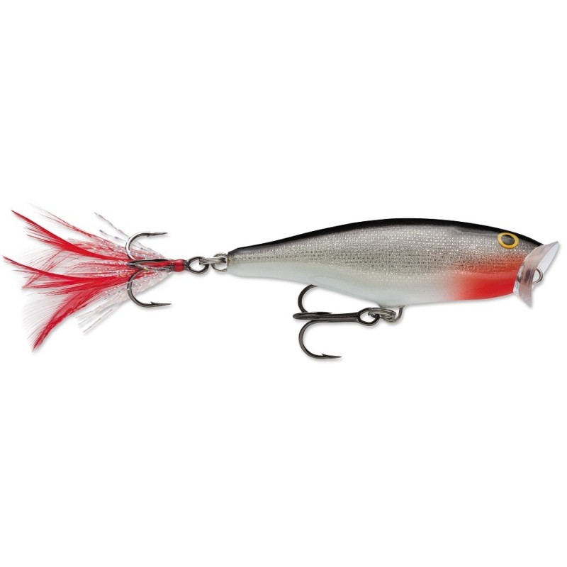 Воблер плавающий Rapala Skitter Pop 05, 5 см, 7 гр, цвет S