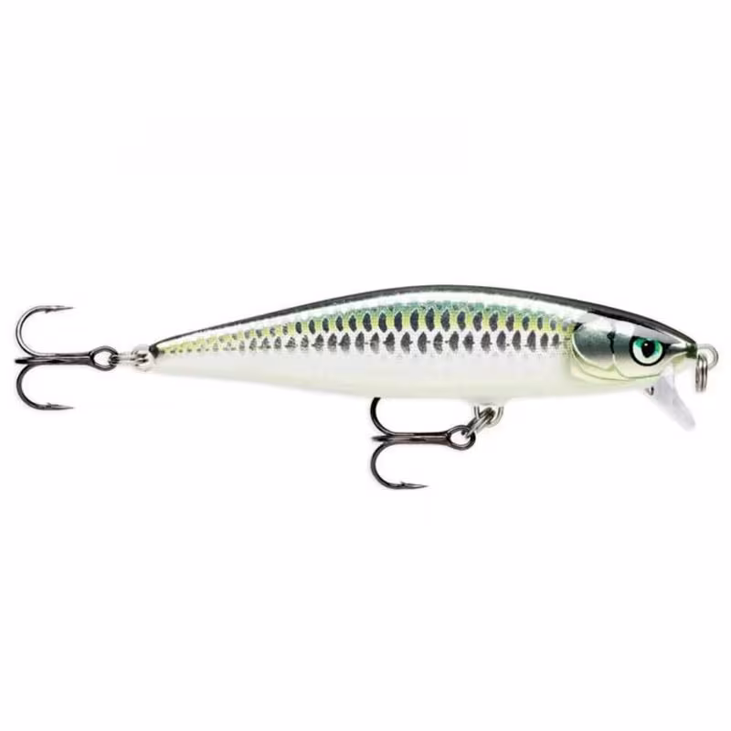 Воблер плавающий Rapala Flat Rap FLR08-BLK, 80 мм, 7 г.