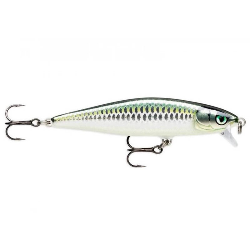 Воблер плавающий Rapala Flat Rap FLR08-BLK, 80 мм, 7 г.