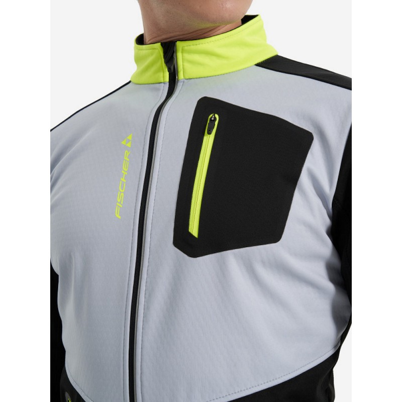 Куртка мужская Fischer Softshell Warm, черный/серый, размер 48