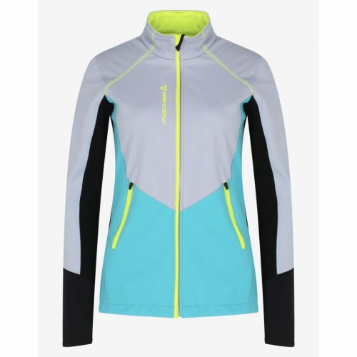 Куртка женская Fischer Softshell Warm, бирюзовый/серый, размер 42