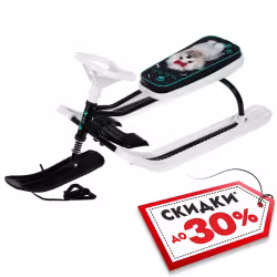 Снегокат Nika Kids Тимка Спорт Болонка, белый