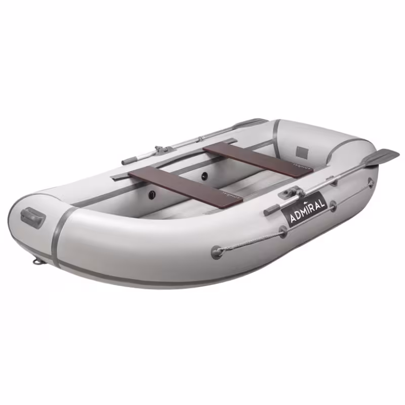 Надувная лодка ПВХ Адмирал 280T, НДНД, красный/серый