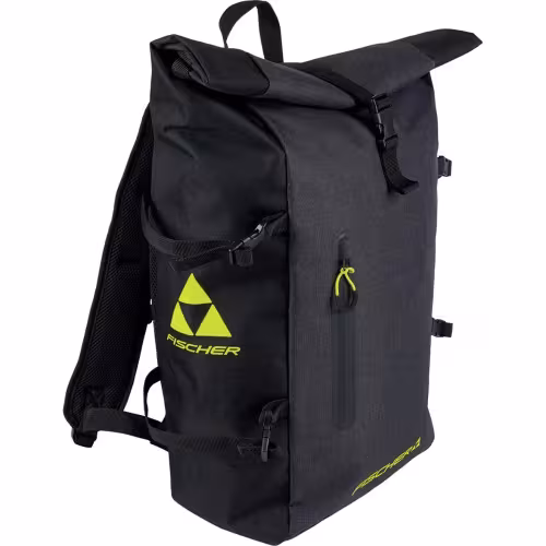 Рюкзак Fischer Roll Top Backpack, black/yellow, черный/желтый