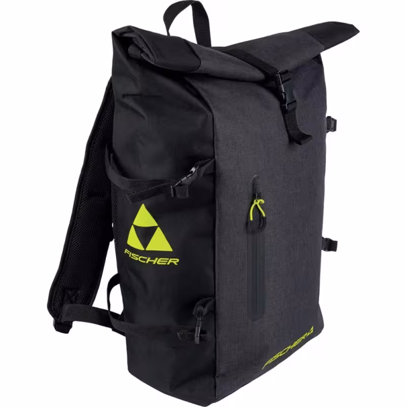 Рюкзак Fischer Roll Top Backpack, black/yellow, черный/желтый