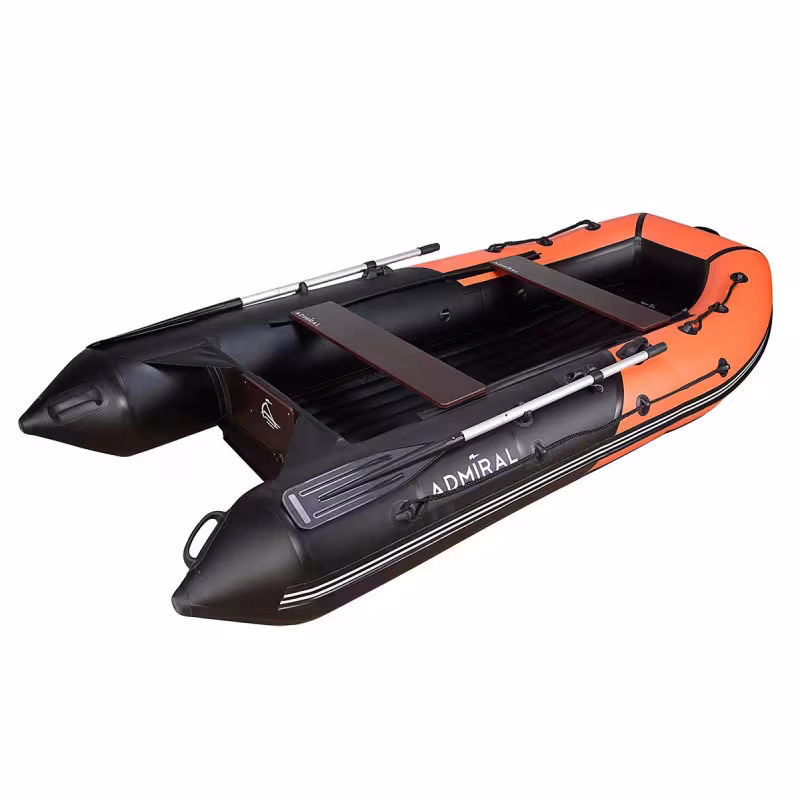 Надувная лодка ПВХ Адмирал 320 Classic LE, НДНД, красный/черный