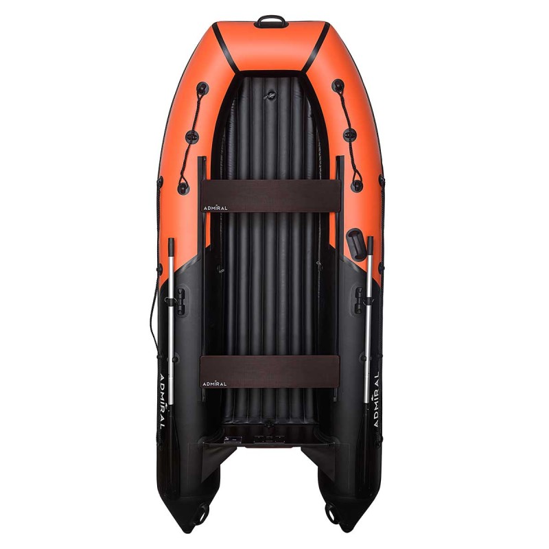 Надувная лодка ПВХ Адмирал 320 Classic LE, НДНД, красный/черный