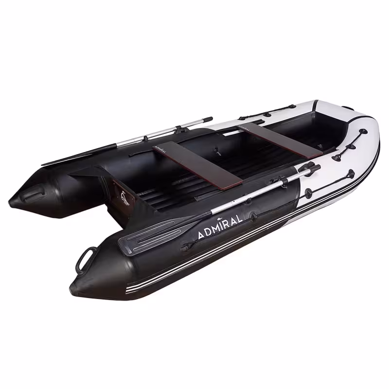 Надувная лодка ПВХ Адмирал 320 Classic LE, НДНД, голубой/черный