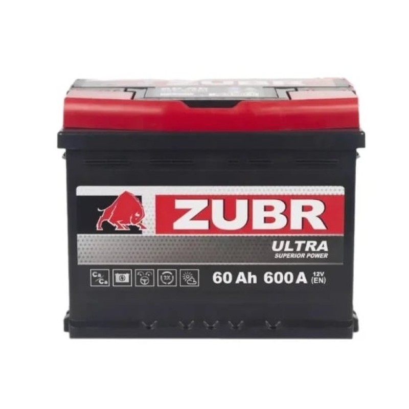 Аккумулятор Zubr Ultra 60Ah R+, 12V