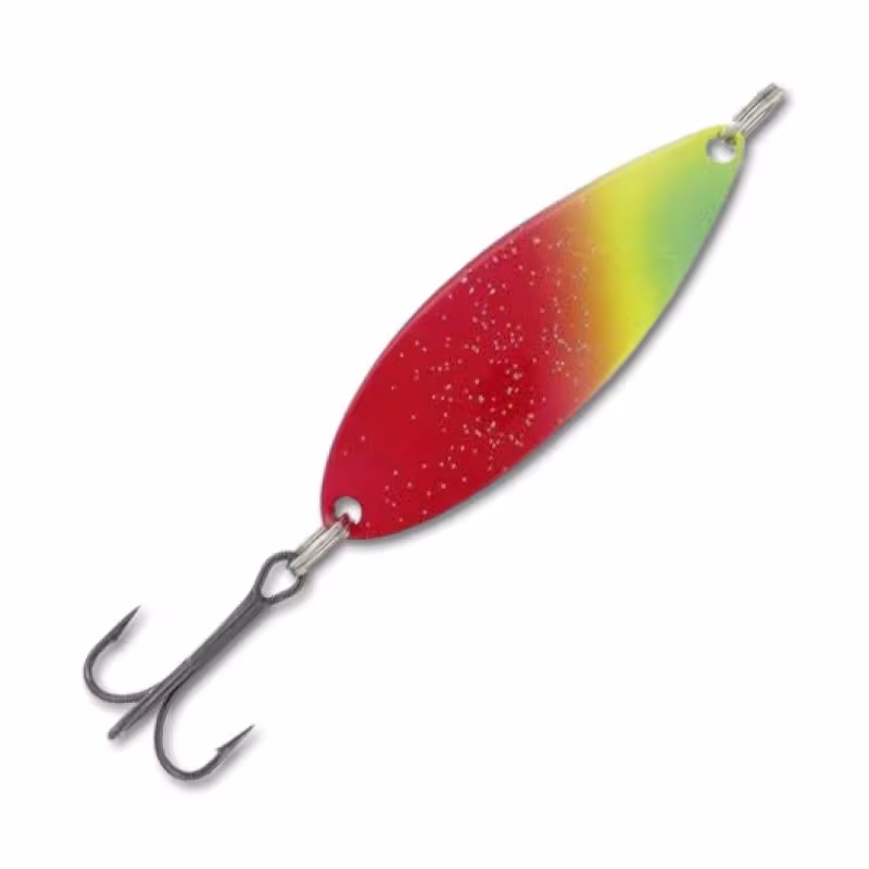 Блесна колеблющаяся Kuusamo Latka, длина 55 мм, вес 10 гр, цвет GL/GR/FYe/R-C, UV