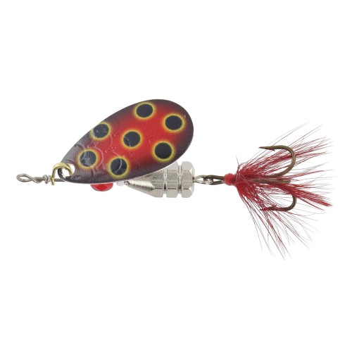 Блесна вращающаяся Kuusamo Kuf-Lippa, с оперением, 4 см, 7 гр, цвет BL/R-C