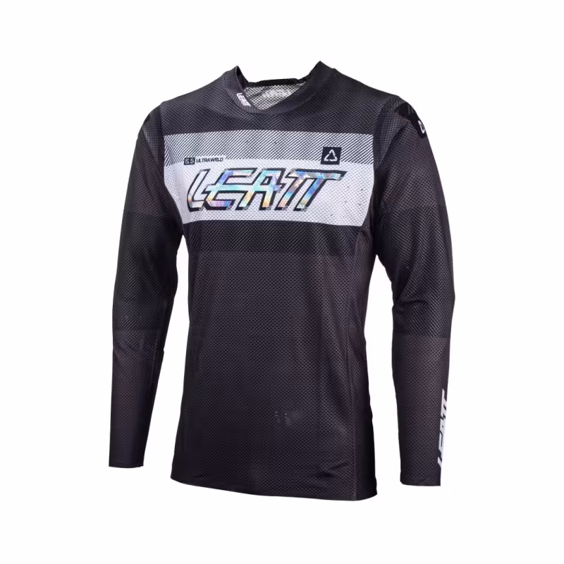 Джерси мужское Leatt Moto 5.5 UltraWeld Jersey Graphite, полиэстер, черный/темно-серый, размер XL