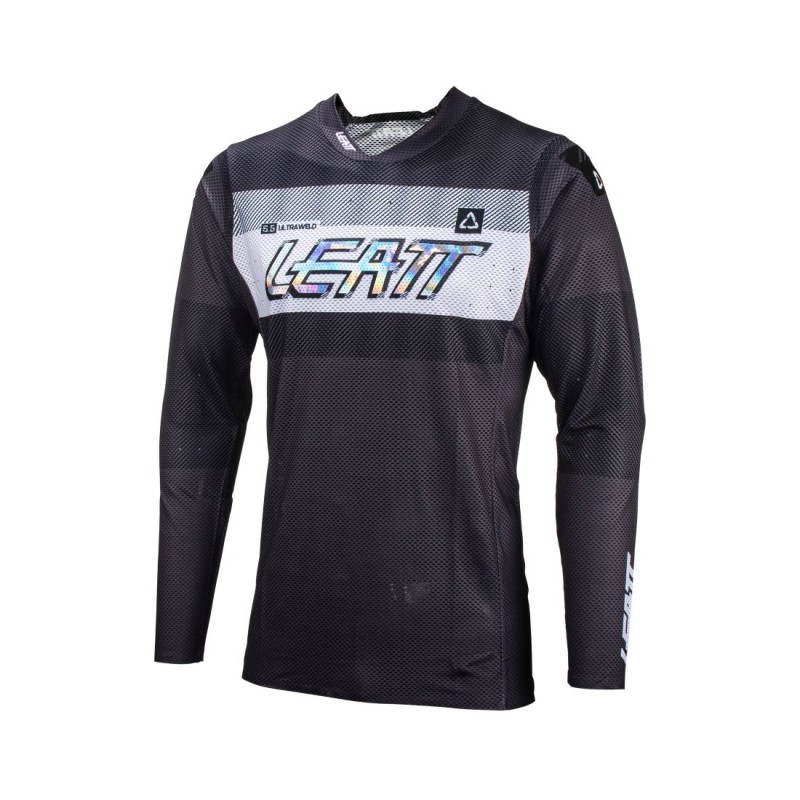 Джерси мужское Leatt Moto 5.5 UltraWeld Jersey Graphite, полиэстер, черный/темно-серый, размер XXL