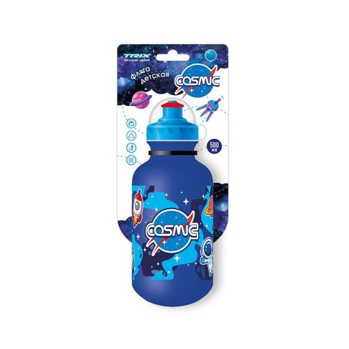 Бутылка для велосипеда Trix Cosmic BTTX501CS, 0.5 л, синий