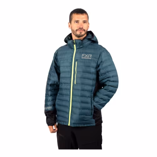 Куртка мужская FXR Podium Hybrid Quilted Slate/Hi Vis, синий, размер S