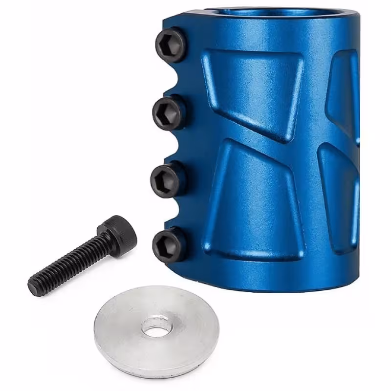 Зажим (хомут) для самоката Tech Team Chopper NN004035, 4 болта, 34.9 мм, синий