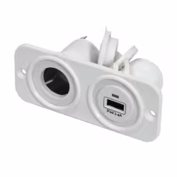 Гнездо зарядное USB с прикуривателем Easterner C30245W 5В, 2.4А