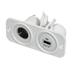 Гнездо зарядное USB с прикуривателем Easterner C30245W 5В, 2.4А