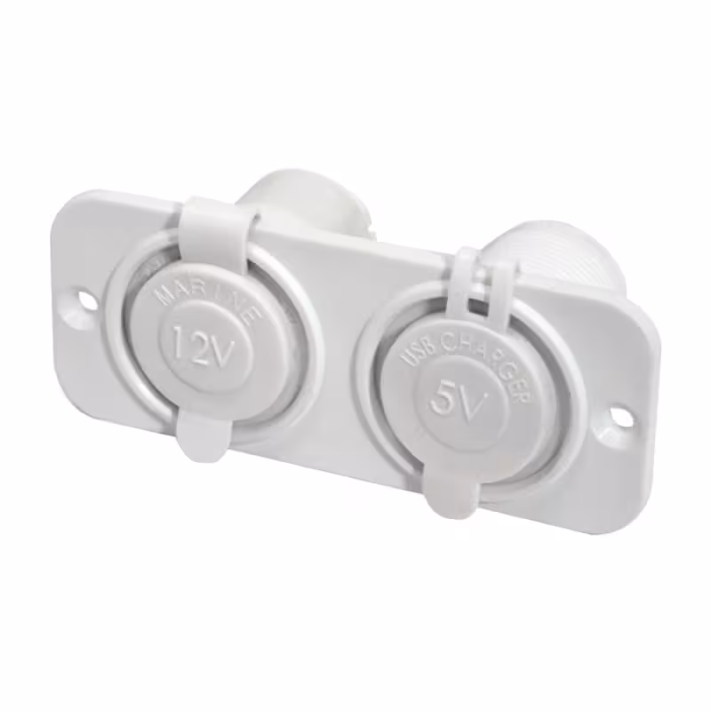 Гнездо зарядное USB с прикуривателем Easterner C30245W 5В, 2.4А