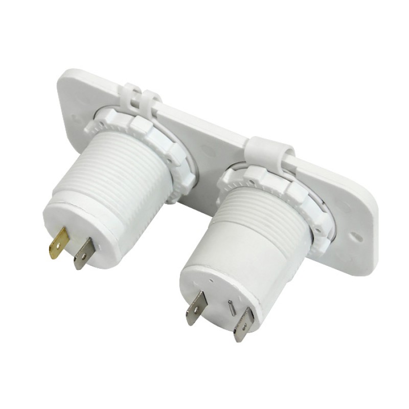 Гнездо зарядное USB с прикуривателем Easterner C30245W 5В, 2.4А