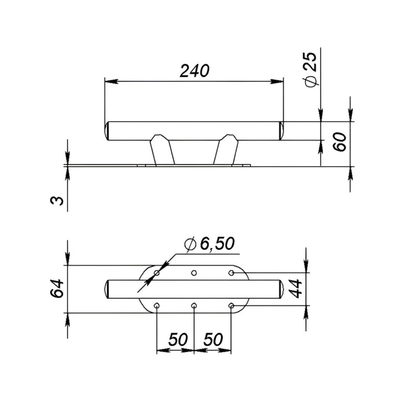 Утка швартовая Мореман 10268628, 240 мм