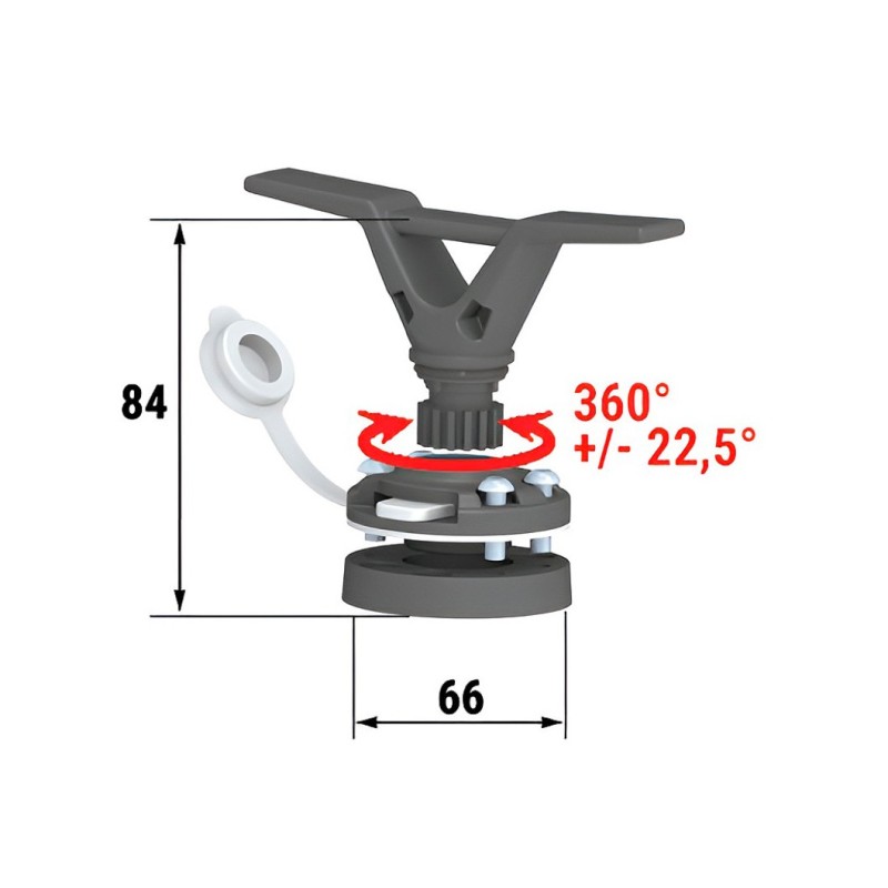 Утка швартовая быстросъёмная с креплением на горизонтальную поверхность Мореман 10269544