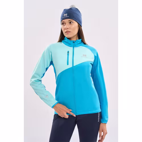 Куртка женская Nordski NSW801530, ткань Softshell, голубой, размер XS (36)