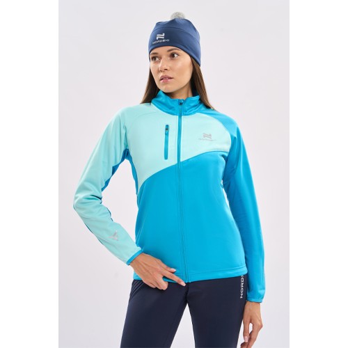 Куртка женская Nordski NSW801530, ткань Softshell, голубой, размер XS (36)