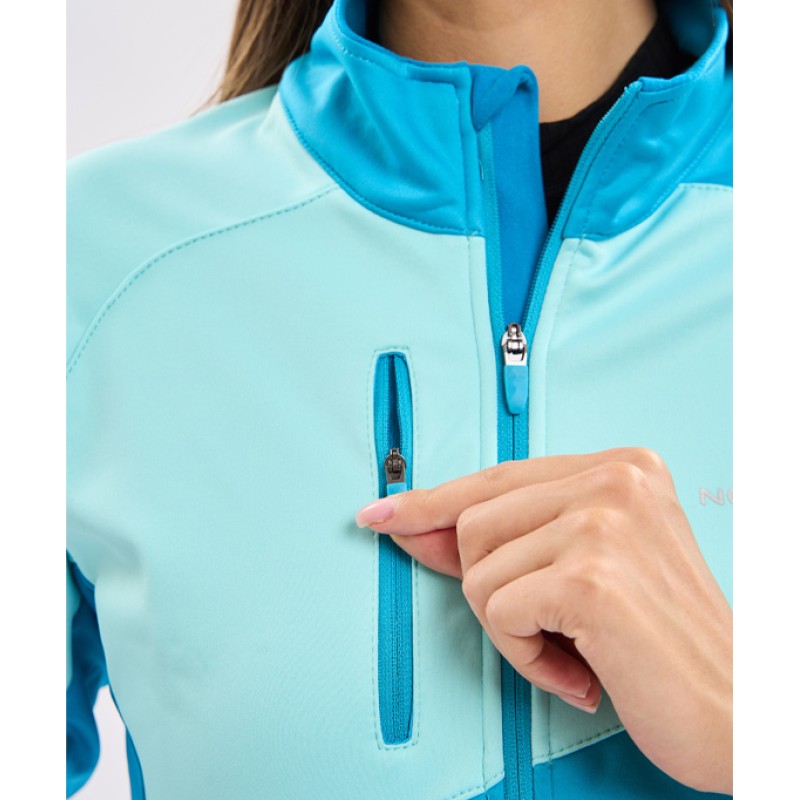 Куртка женская Nordski NSW801530, ткань Softshell, голубой, размер XS (36)