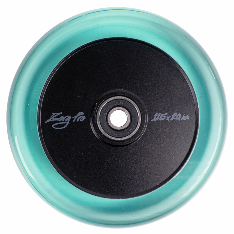 Колесо для самоката Tech Team  Zorg Pro Celadon, 115 мм, лазурный/черный
