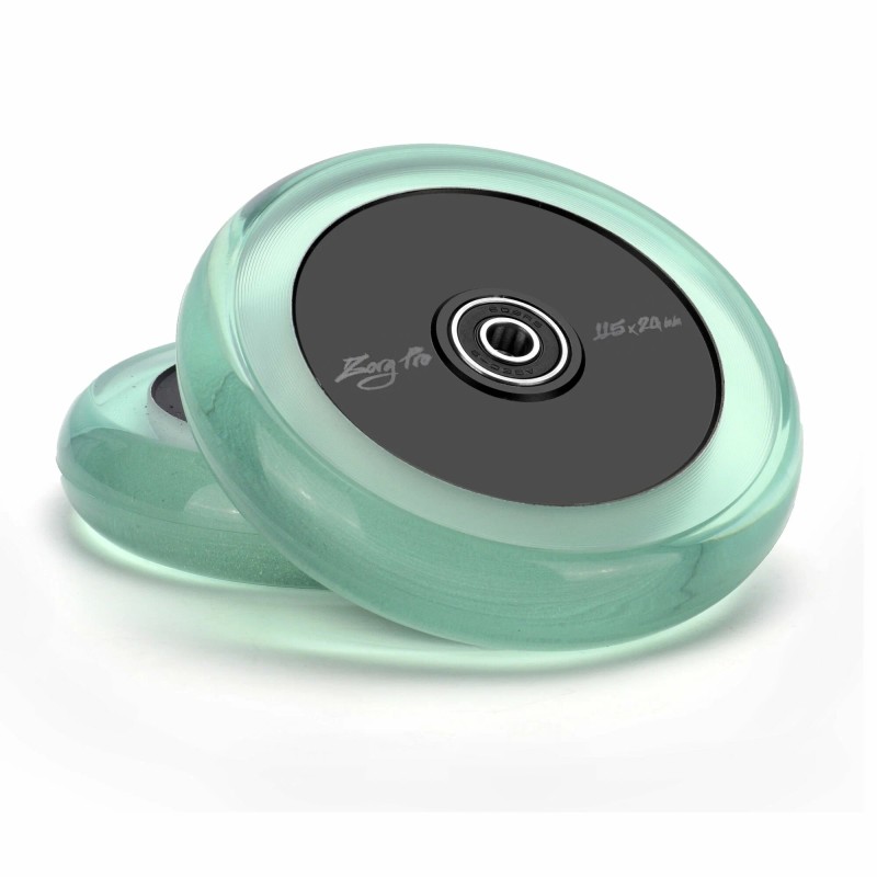 Колесо для самоката Tech Team  Zorg Pro Celadon, 115 мм, лазурный/черный