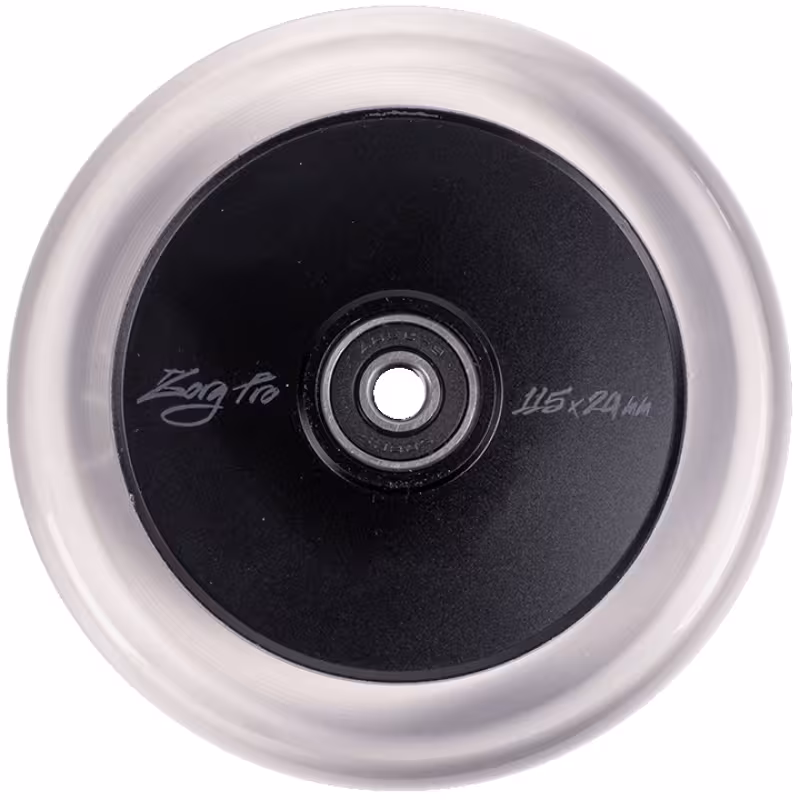 Колесо для самоката Tech Team Zorg Pro Transparent, 115 мм, прозрачный/черный