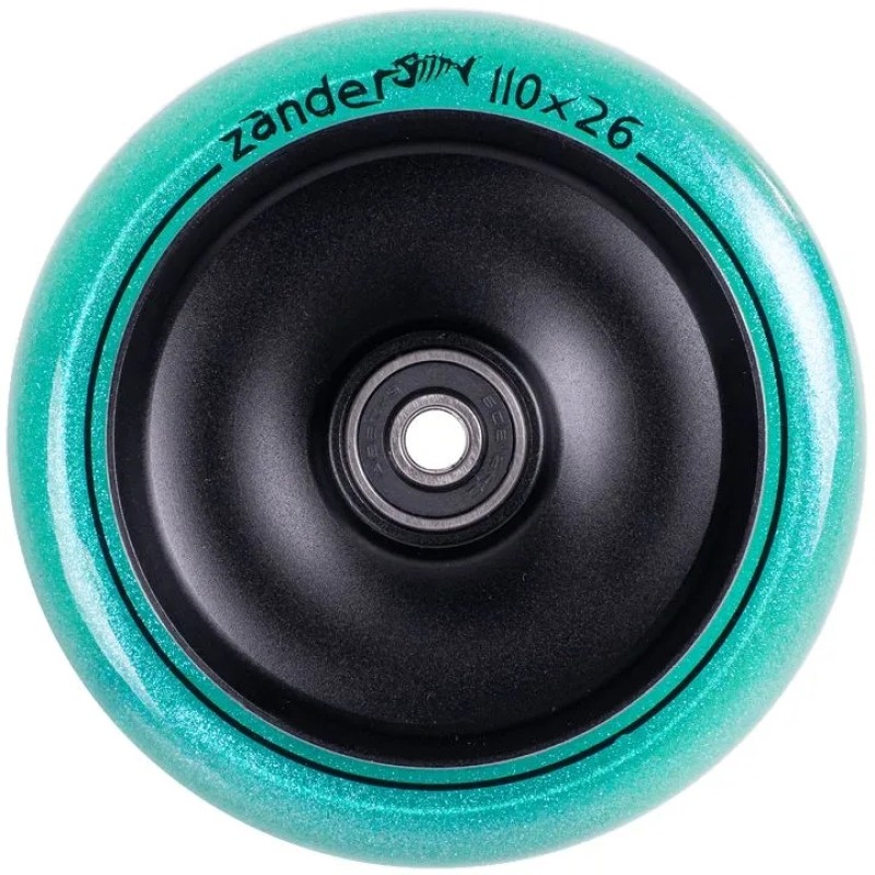 Колесо для самоката Tech Team Zander Сeladon, 110 мм, бирюзовый/черный