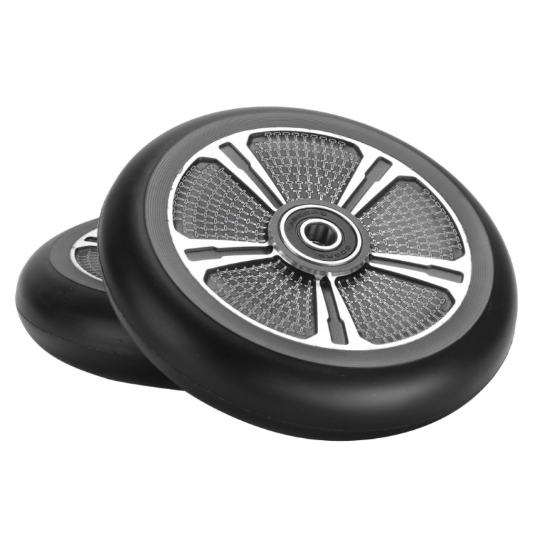 Колесо для самоката Tech Team Flox grey, 110 мм, серый/черный