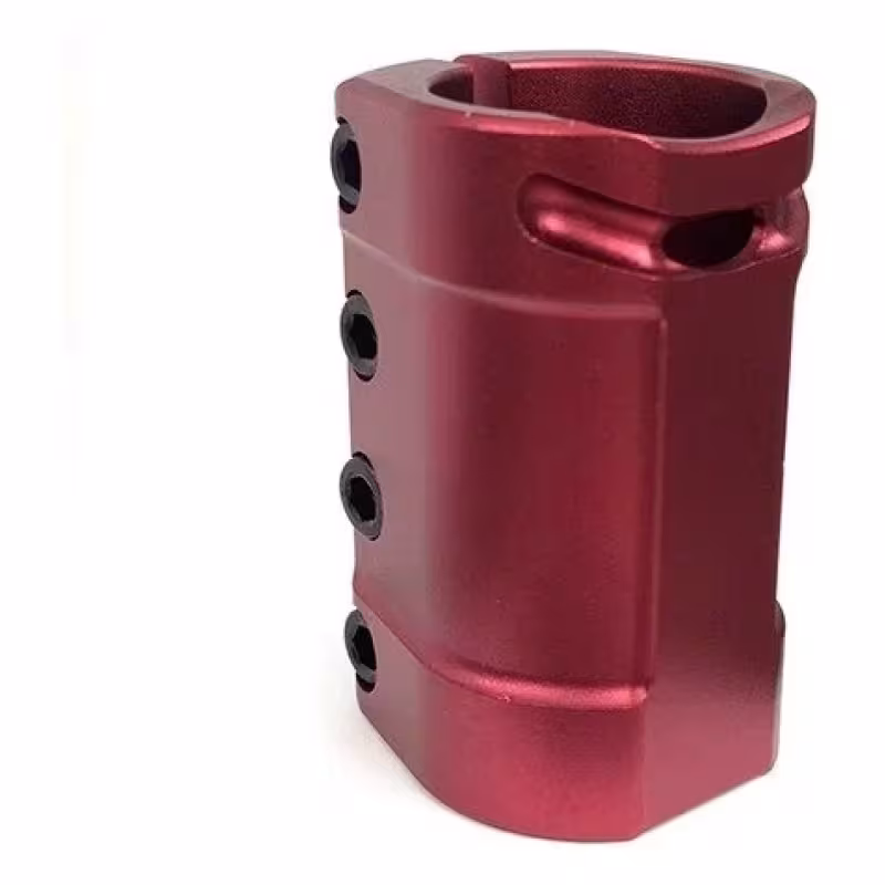 Зажим (хомут) для самоката Tech Team Chimera Red NN004033, 4 болта, 34.9 мм, красный