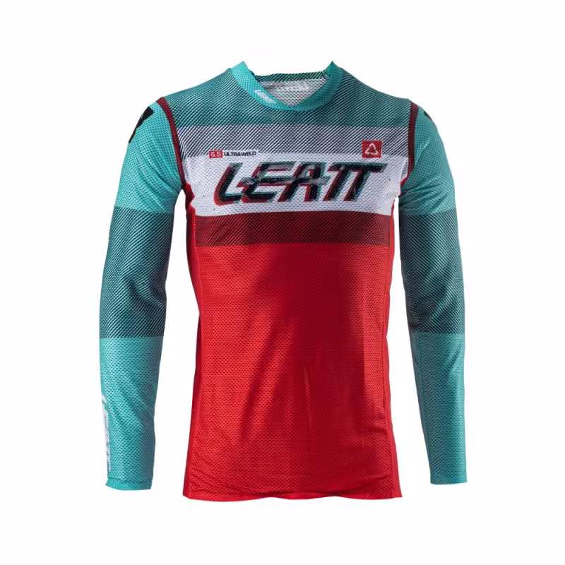 Джерси мужское Leatt Moto 5.5 UltraWeld Jersey Fuel, полиэстер, разноцветный, размер M