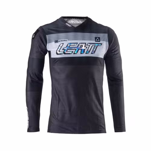 Джерси мужское Leatt Moto 5.5 UltraWeld Jersey Graphite, полиэстер, черный/темно-серый, размер M