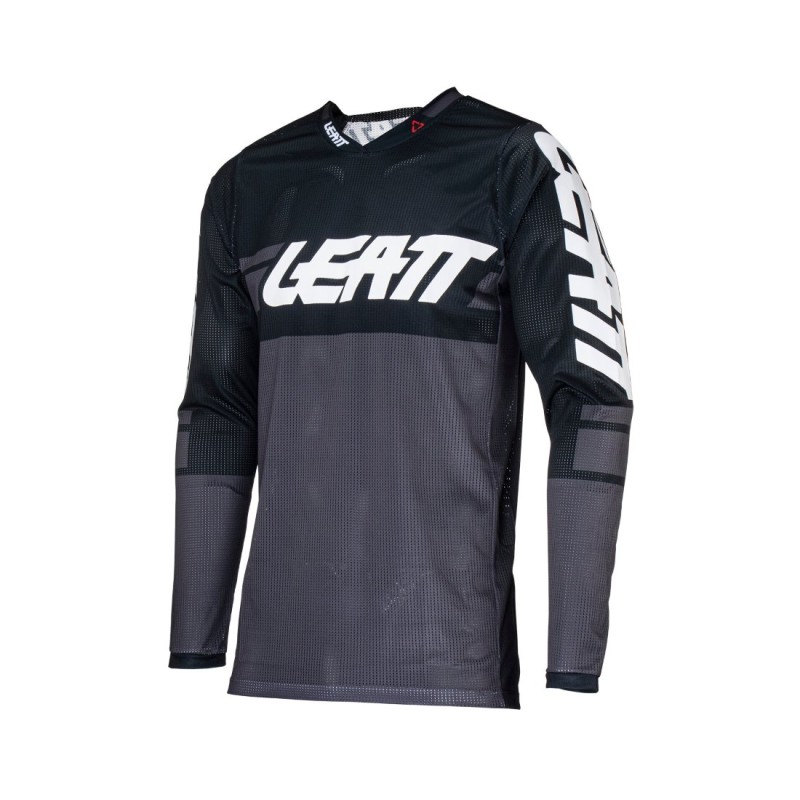 Джерси мужское Leatt Moto 4.5 X-Flow Jersey Black, полиэстер, черный, размер XL