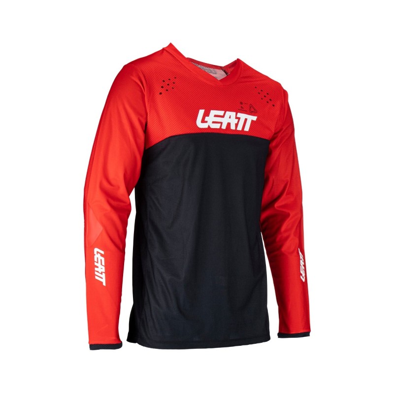 Джерси мужское Leatt Moto 4.5 Enduro Jersey Forge, полиэстер, черный/красный, размер M