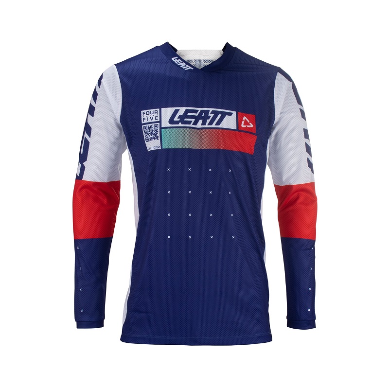 Джерси мужское Leatt Moto 4.5 Lite Jersey Royal, полиэстер, синий, размер M (48)