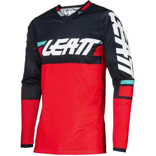 Джерси мужское Leatt Moto 4.5 X-Flow Jersey Red, полиэстер, красный, размер L
